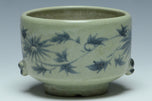 A YUAN DYNASTY BLUE AND WHITE INCENSE BURNER