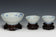 THREE DRAGON CUPS YONGZHENG MARK AND PERIOD AND STAND EX. SOTHEBY'S