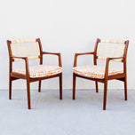 MID CENTURY MODERN 1950S WALNUT AND CANE ARMCHAIRS BY SYLVE STENQUIST FOR DUX OF SWEDEN, SEATING