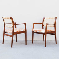 MID CENTURY MODERN 1950S WALNUT AND CANE ARMCHAIRS BY SYLVE STENQUIST FOR DUX OF SWEDEN, SEATING