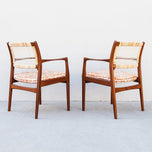 MID CENTURY MODERN 1950S WALNUT AND CANE ARMCHAIRS BY SYLVE STENQUIST FOR DUX OF SWEDEN, SEATING