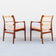 MID CENTURY MODERN 1950S WALNUT AND CANE ARMCHAIRS BY SYLVE STENQUIST FOR DUX OF SWEDEN, SEATING