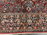 1920S PERSIAN SAROUK RUG 9X12, RED PERSIAN CARPET, HIGH QUALITY PERSIAN RUG, ALLOVER FLORAL PATTERN, ANTIQUE ORIENTAL RUG, WOOL HANDMADE ROOM SIZED