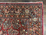 1920S PERSIAN SAROUK RUG 9X12, RED PERSIAN CARPET, HIGH QUALITY PERSIAN RUG, ALLOVER FLORAL PATTERN, ANTIQUE ORIENTAL RUG, WOOL HANDMADE ROOM SIZED