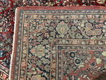 1920S PERSIAN SAROUK RUG 9X12, RED PERSIAN CARPET, HIGH QUALITY PERSIAN RUG, ALLOVER FLORAL PATTERN, ANTIQUE ORIENTAL RUG, WOOL HANDMADE ROOM SIZED
