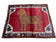 1950S ANTIQUE PERSIAN GABBEH WOOL RUG 4X5, LION PICTORIAL RUG, RED ORANGE BLACK, HAND KNOTTED HANDMADE VINTAGE GABBEH CARPET 4X5 FT, TRIBAL RUG