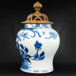 CHINESE GINGER JAR BIRD MOTIF 19TH CENTURY, LATE 19TH CENTURY, CHINA, PORCELAIN