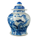 CHINESE LIDDED JAR BLUE AND WHITE WITH CRACKLE KANGXI MARK 19TH CENTURY, LATE 19TH CENTURY, CHINA, PORCELAIN