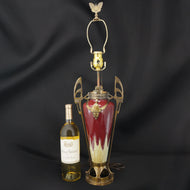 ART NOUVEAU URN MOUNTED AS A LAMP, EARLY 20TH CENTURY, UNITED STATES, BRONZE