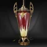 ART NOUVEAU URN MOUNTED AS A LAMP, EARLY 20TH CENTURY, UNITED STATES, BRONZE