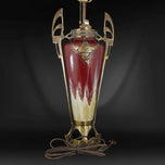 ART NOUVEAU URN MOUNTED AS A LAMP, EARLY 20TH CENTURY, UNITED STATES, BRONZE