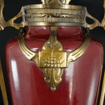 ART NOUVEAU URN MOUNTED AS A LAMP, EARLY 20TH CENTURY, UNITED STATES, BRONZE