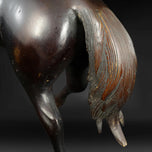 ANTIQUE JAPANESE MEIJI BRONZE HORSE FIGURAL CENSER, LATE 19TH CENTURY