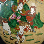CHINESE GINGER JAR OATMEAL CRACKLE WITH POLYCHROME ENAMELS REPUBLIC ERA, EARLY 20TH CENTURY, CHINA, PORCELAIN