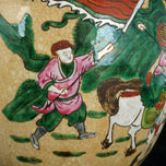 CHINESE GINGER JAR OATMEAL CRACKLE WITH POLYCHROME ENAMELS REPUBLIC ERA, EARLY 20TH CENTURY, CHINA, PORCELAIN