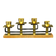 LATE ART DECO BRASS CANDLE HOLDER CENTERPIECE, 1940S, UNITED STATES