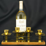 LATE ART DECO BRASS CANDLE HOLDER CENTERPIECE, 1940S, UNITED STATES