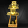 LATE ART DECO BRASS CANDLE HOLDER CENTERPIECE, 1940S, UNITED STATES