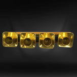 LATE ART DECO BRASS CANDLE HOLDER CENTERPIECE, 1940S, UNITED STATES
