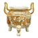 JAPANESE SATSUMA CENSER WITH ARMS MEIJI PERIOD, LATE 19TH CENTURY, CERAMIC