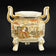 JAPANESE SATSUMA CENSER WITH ARMS MEIJI PERIOD, LATE 19TH CENTURY, CERAMIC