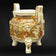 JAPANESE SATSUMA CENSER WITH ARMS MEIJI PERIOD, LATE 19TH CENTURY, CERAMIC