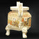 JAPANESE SATSUMA CENSER WITH ARMS MEIJI PERIOD, LATE 19TH CENTURY, CERAMIC