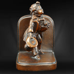 WEDDING CHILD SINGLE BOOKEND NUART CIRCA 1930, 1930S, UNITED STATES, METAL