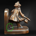 WEDDING CHILD SINGLE BOOKEND NUART CIRCA 1930, 1930S, UNITED STATES, METAL
