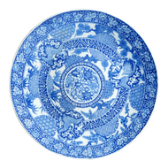 JAPANESE IGEZARA CHARGER CRANE MOTIF CIRCA 1900, EARLY 20TH CENTURY, PORCELAIN