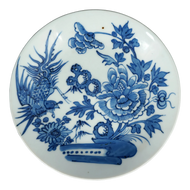 CHINESE PHOENIX AND PEONY SHALLOW BOWL 19TH CENTURY, LATE 19TH CENTURY, CHINA, PORCELAIN