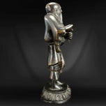CHINESE MING BRONZE FUXI FIGURE WITH FISH, 17TH CENTURY, CHINA