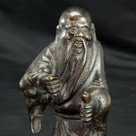 CHINESE MING BRONZE FUXI FIGURE WITH FISH, 17TH CENTURY, CHINA