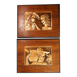PAIR OF MID CENTURY COPPER HAWAIIAN-THEMED PICTURES BRUCE FOX 1950'S, 1950S, UNITED STATES, COPPER FINISH