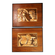 PAIR OF MID CENTURY COPPER HAWAIIAN-THEMED PICTURES BRUCE FOX 1950'S, 1950S, UNITED STATES, COPPER FINISH