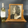 WOOD MARQUETRY TILT PICTURE FRAME WITH PHOTO OF HOLLYWOOD BEAUTY CIRCA 1930, 1930S, UNITED STATES
