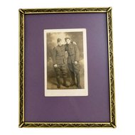 ART DECO PICTURE FRAME WITH BUDDY PICTURE CIRCA 1930, 1930S, UNITED STATES, BLACK & WHITE PHOTOGRAPHY