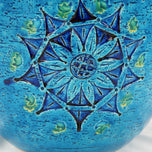 BITOSSI RIMINI BLUE CERAMIC PLANTER MID CENTURY, 1960S, ITALY