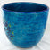 BITOSSI RIMINI BLUE CERAMIC PLANTER MID CENTURY, 1960S, ITALY
