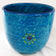 BITOSSI RIMINI BLUE CERAMIC PLANTER MID CENTURY, 1960S, ITALY