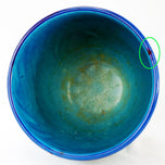 BITOSSI RIMINI BLUE CERAMIC PLANTER MID CENTURY, 1960S, ITALY