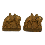 PAIR OF RIDERLESS HORSE BOOKENDS CAST IRON 1920'S, 1920S, UNITED STATES