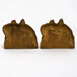 PAIR OF RIDERLESS HORSE BOOKENDS CAST IRON 1920'S, 1920S, UNITED STATES
