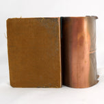 VINTAGE COPPER LEAF BOOKEND 1930'S, 1930S, UNITED STATES, FELT