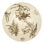 VICTORIAN AESTHETIC MOVEMENT TRANSFER WARE PLATE FURNIVAL CIRCA 1870, LATE 19TH CENTURY, UNITED KINGDOM, CERAMIC