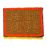 PANAMANIAN TRADITIONAL MOLA APPLIQUE EMBROIDERY SAN BLAS CUNA (GUNA) INDIANS, 1990S, FABRIC