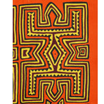 PANAMANIAN TRADITIONAL MOLA APPLIQUE EMBROIDERY SAN BLAS CUNA (GUNA) INDIANS, 1990S, FABRIC
