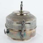 VICTORIAN AESTHETIC MERIDEN BUTTER DISH SILVER PLATE CIRCA 1870, LATE 19TH CENTURY, UNITED STATES, SILVERPLATE