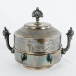VICTORIAN AESTHETIC MERIDEN BUTTER DISH SILVER PLATE CIRCA 1870, LATE 19TH CENTURY, UNITED STATES, SILVERPLATE