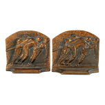 PAIR OF GALLEY SLAVES IRON BOOKENDS CIRCA 1925, 1920S, UNITED STATES
